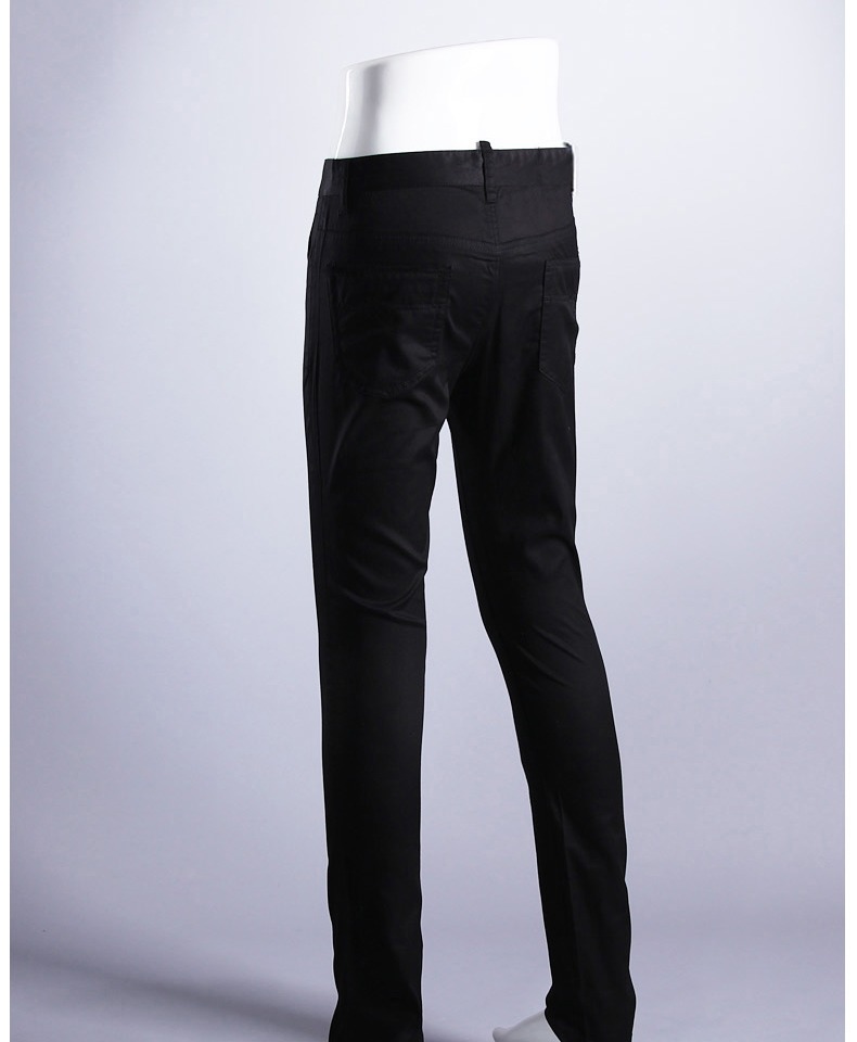 JEDOSS / Judith 2019 Summer Thin Men Đen Slim feet Micro-thun Foundation Quần dài - Crop Jeans quần kaki nam ống đứng