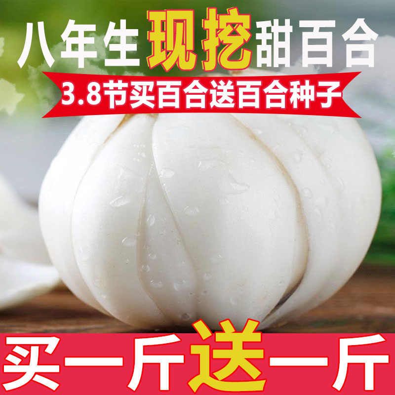 Lanzhou lily fresh sweet white lily edible Gansu special grade non-dry raw natural vacuum 500g