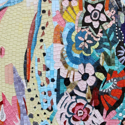 Разноцветная мозаика, современная и минималистичная инкрустация камня, делается под заказ