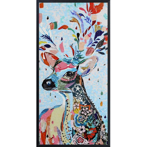 Разноцветная мозаика, современная и минималистичная инкрустация камня, делается под заказ