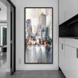 玛雅拼图 Современное городское крыльцо Большое расстояние коридора Фоновое фоновое рисование стен индустрия Вертикальная версия Вертикальная версия инкрустация висящей живописи