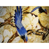 玛雅拼图 Индивидуальная крыльцо, цветок, птица и стеклянная мозаичная головоломка Фоновая наклейка на стенах