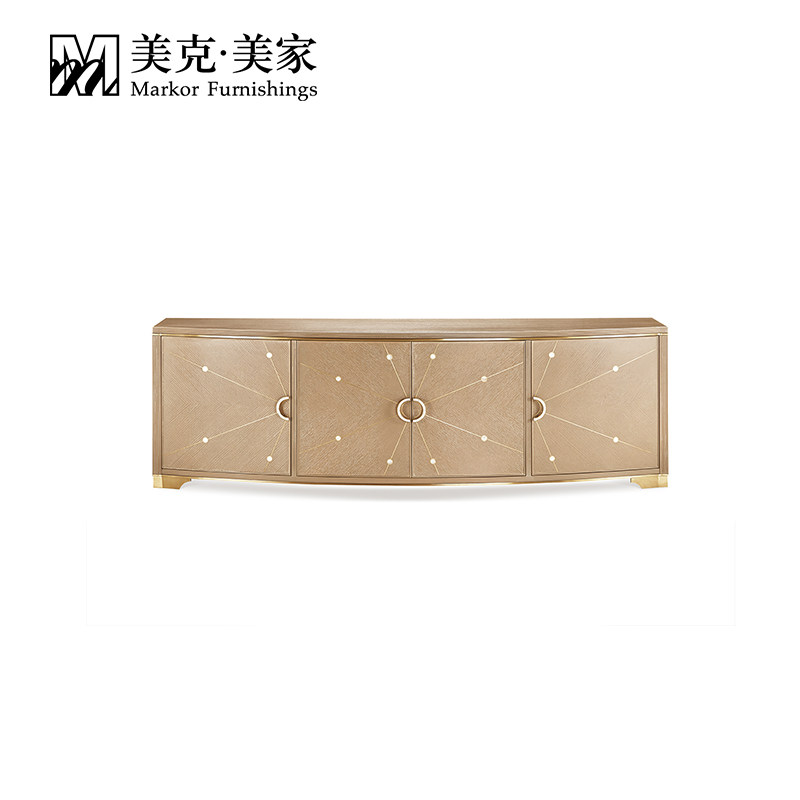 Meikmejiao Black Mark Seine Opto TV Cabinet American Country Solid Wood TV Cabinet BL10-8041-02