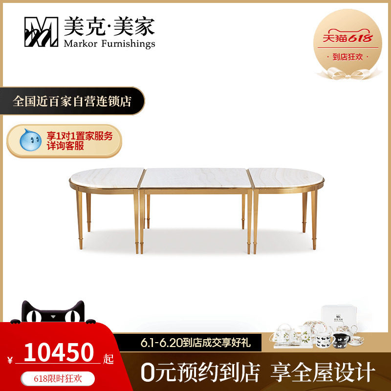 Meek Beauty Home Senna's Luxurious American Stainless Steel Coffee Table Small Family Living Room Tea Table