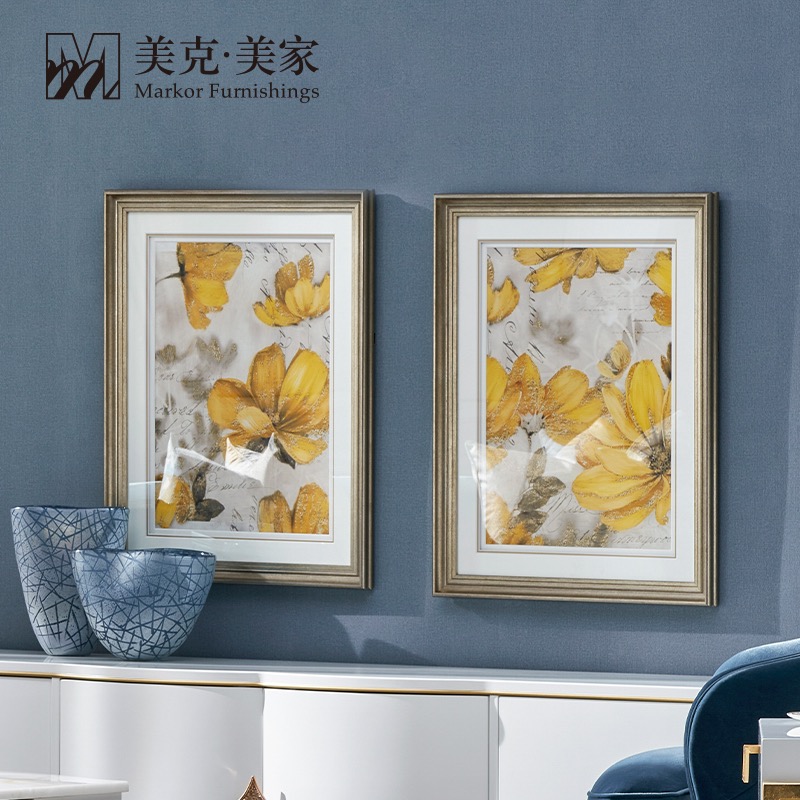Meike Meijia Appreciation Butterfly Shadow Colorful American Flower Decorative Painting Spray Painting Living Room Bedroom Wall Hanging Painting