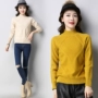 Mùa thu và mùa đông phiên bản Hàn Quốc của áo len len dài tay áo len nữ mới lỏng ngắn áo len cashmere dày áo len cổ lọ form rộng
