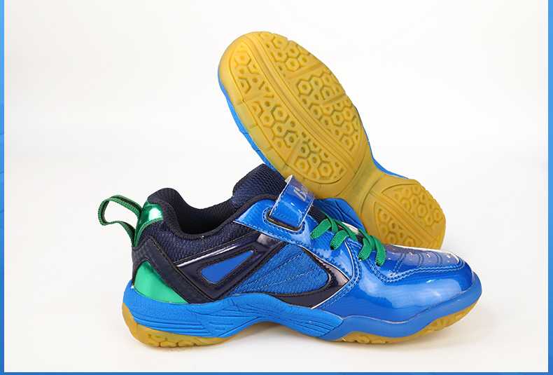 Giày cầu lông trẻ em Polly Bonny Lok 707 Giày thể thao trẻ em không trơn trượt Velcro giày the thao năm 2020