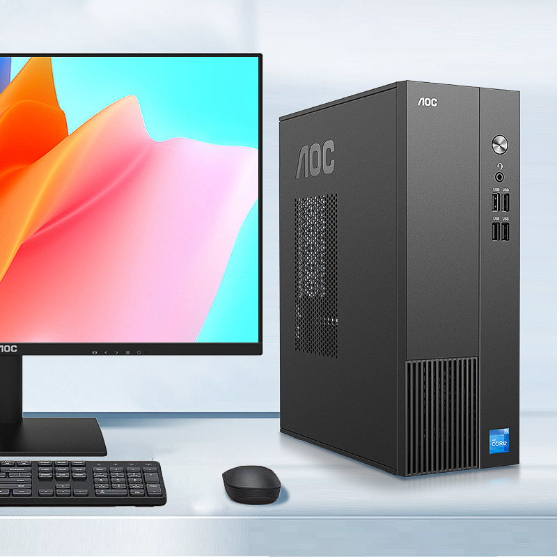 Aoc Official Flagship Store Rongguang T200 Brand Host Desktop Computer Complete Machine Core I5 High-End Mini 7-Liter Mini Host Portable Micro Full Set All-In-One Office Home Game Console