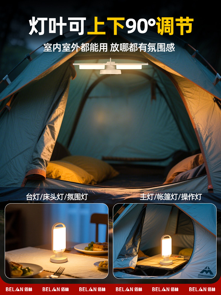 Solar-Powered Led Street Lamp for Night Markets, Rechargeable Emergency Lighting for Home Power Outages, Outdoor Camping Light Bulb