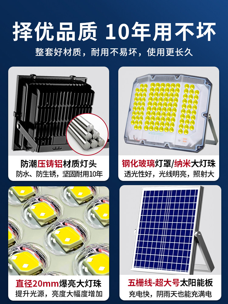2025 New Solar Outdoor Garden Light for Home Use, Super Bright, High-Power, New Type of Outdoor Waterproof Rural Lighting