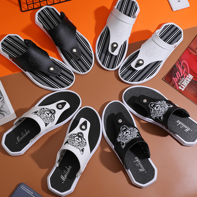 皮凉鞋开车两用人字拖休闲男士凉拖