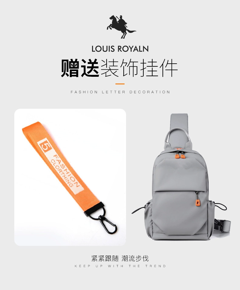 Louis Noble Hợp Thời Trang Nam Ngực Túi Đeo Ngang Ngoài Trời Đạp Xe Thể Thao Túi Đeo Vai Dung Tích Lớn Ba Lô Mặt Dây Chuyền túi đeo chéo nam da bò túi vải đeo chéo