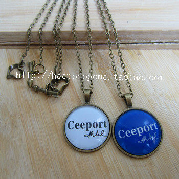 Ceeport Couple Fashion Vintage Necklace Zero Extreme Zero Cleaning Tool One White and Blue