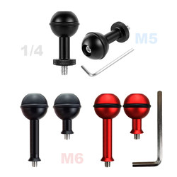 M5 M6 1/4 diving ball head bracket screw screw extension ball head base butterfly clip ອຸປະກອນເສີມການຖ່າຍຮູບໃຕ້ນ້ໍາ