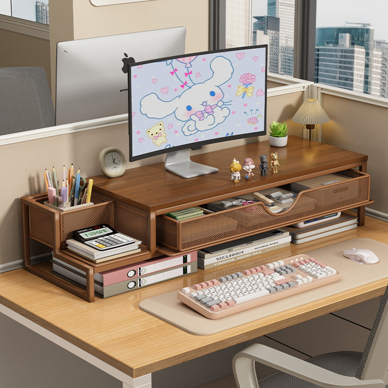 Computer Heightening Stand Office Workstation Storage Rack Desktop Modification Monitor Screen Riser Computer Drawer Stand Computer Heightening Stand Office Workstation Storage Rack Desktop Modification Monitor Screen Riser Computer Drawer Stand