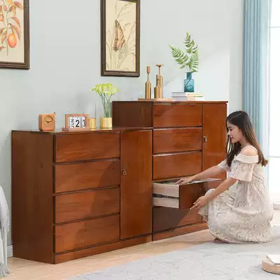 Solid wood chest chest simple modern bedroom drawer cabinet storage cabinet special six-five chest chest economic storage cabinet