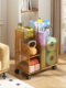 Yoga Mat Storage Basket, Home Sports and Fitness Equipment Storage Rack with Wheels, Gap-Filling Storage Rack for Badminton and Basketball