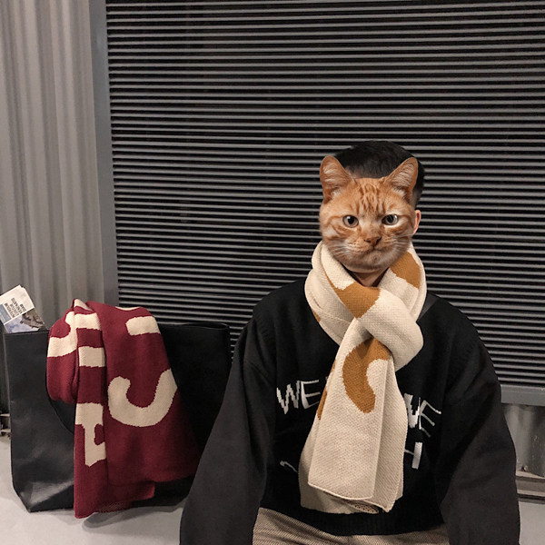 Scarves for men Winter 2021 new delivery boyfriends gifts couple guys 100 hitch a student waistcoat female boomer card