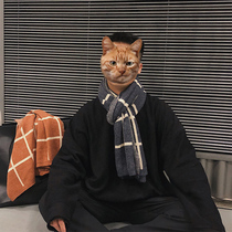 Scarf Mens Winter Birthday Gift Trend Korean Joker Personality Knitted Wool Tide Brand Gift Box Warm Bib