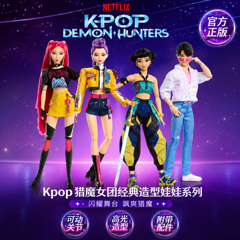 【New Product】Mattel Kpop Hunter Girl Group Classic Style Doll Figurine Collectible Official Toy 【New Product】Mattel Kpop Hunter Girl Group Classic Style Doll Figurine Collectible Official Toy
