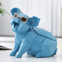 Home accessories living room storage pig tissue box tea table ornaments creative drawing box animal paper box napkin carton