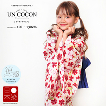 New female export Japan cotton childrens kimono Yukata robe single size 110 5-6 years old to wear