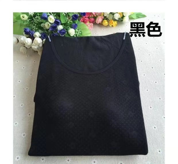 Cộng phân bón XL nữ một lớp jacquard cơ thể định hình vòng cổ dày ấm áp liền mạch cơ thể đồ lót mùa thu quần dài phù hợp với quần dài