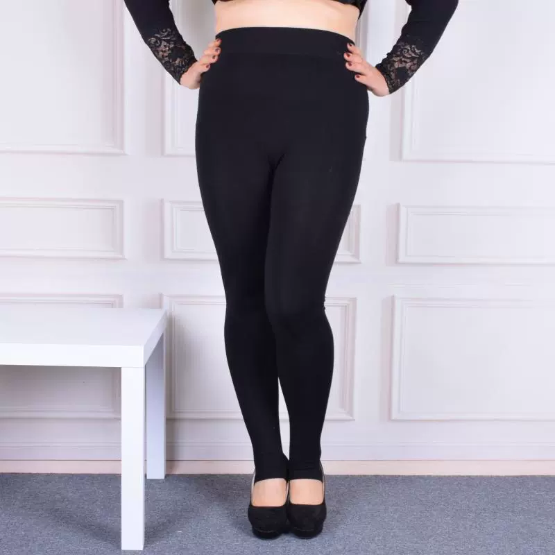 Mùa xuân mới 2018 cộng với phân bón Quần legging XL cho phụ nữ mặc quần lửng mỏng 200 kg eo cao béo mm bước chân quần quần váy ngắn