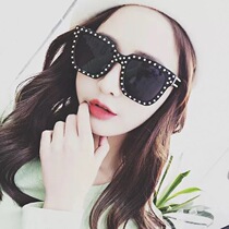 Glasses womens trendy retro rivet sunglasses star sunglasses fashion vibrato net red colorful womens sunglasses