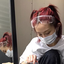 Net red Meiya FF Fengfan with the same Harajuku transparent goggles concave shape glasses large frame transparent goggles