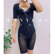 Beauty salon body manager body shaping mold split mid-sleeve chest support high waist five-point body shaping pants autumn and winter new style