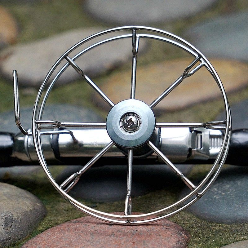 Stainless steel hand dial wheel Gumai gossip wheel double bearing front wheel discharge full metal raft pole wheel micro lead wheel fishing wheel fishing wheel