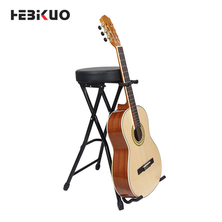 Folding-seat guitar footstool Folk classical bass rack performing live teaching practice guitar stool
