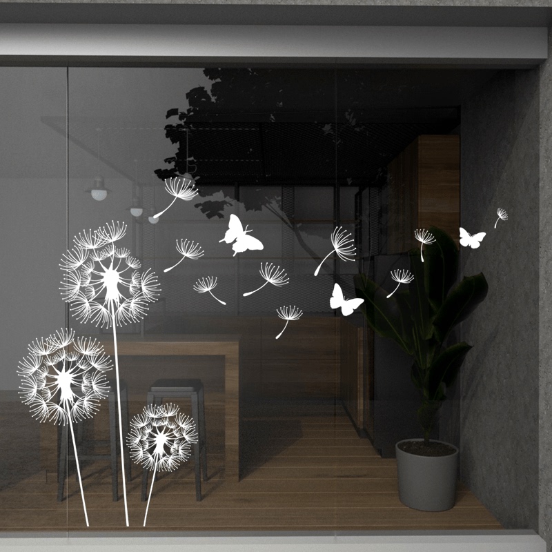 Simple, Creative and Fresh Dandelion Decorative Stickers for Shopping Malls and Stores, Glass Uv Self-Adhesive Waterproof Transparent Stickers, Wall Stickers Simple, Creative and Fresh Dandelion Decorative Stickers for Shopping Malls and Stores, Glass Uv Self-Adhesive Waterproof Transparent Stickers, Wall Stickers