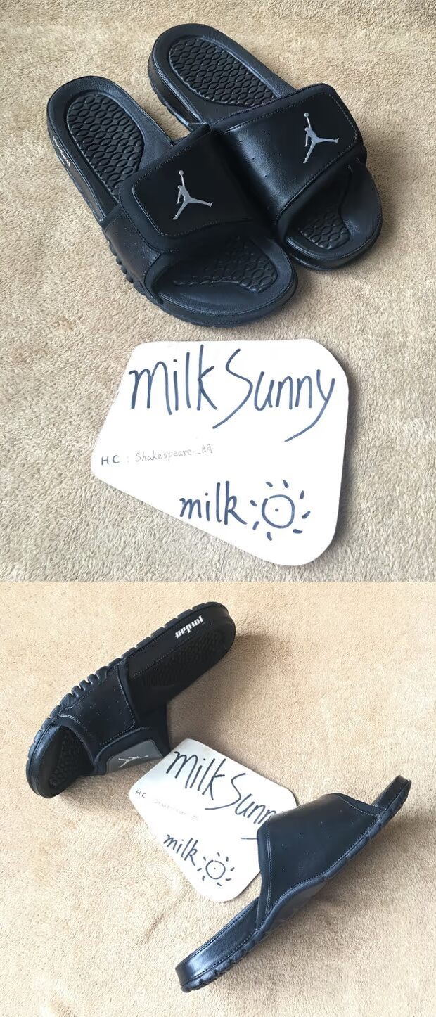 [milksunny] AJ Hydro 2 aj2 dép bạc đen 312527-001 mã điểm đầy đủ - Dép thể thao dép xỏ ngón nam