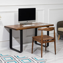 Tea family Nordic desk Vintage household Ash wood computer desk Small apartment study Simple personal desk