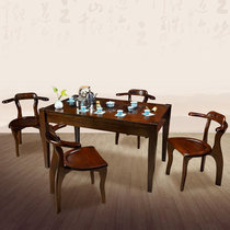 Tea table Simple Kung Fu tea table Solid wood small apartment Chinese household living room tea simple tea table Tea table and chair combination