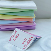 hohowhome macaron color single bed sheet cotton twill 40 solid color wild girl heart