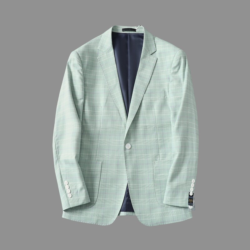 Casual Blazer for Men 2025 Spring and Autumn New Trendy Korean Style British Plaid Single-Piece Large Size Suit
