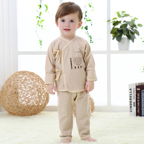 Newborn clothes autumn and winter baby underwear color cotton monk clothing baby cotton air conditioning clothing lace long sleeve set