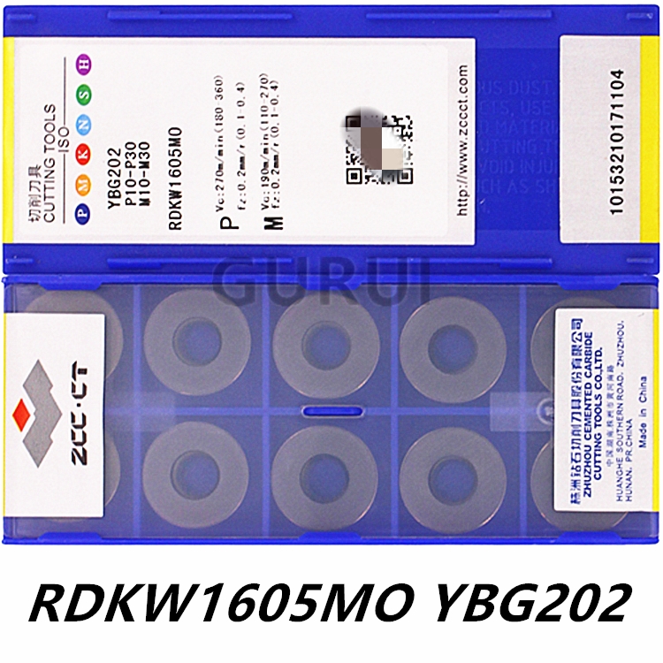 Authentic strain drill diamond round milling blade RDKW1204MO RDKW1605MO YBG202 R6 R8 flat plate