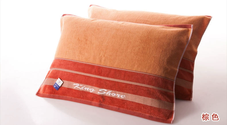 Khăn gối vàng chính hãng / khăn bông đơn gối satin tinh tế cắt nhung thủ công kiểu đôi