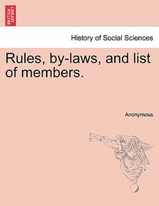 【预售】Rules, By-Laws, and List of Members.