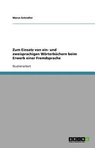 【预售】Zum Einsatz Von Ein- Und Zweisprachigen W Rterb