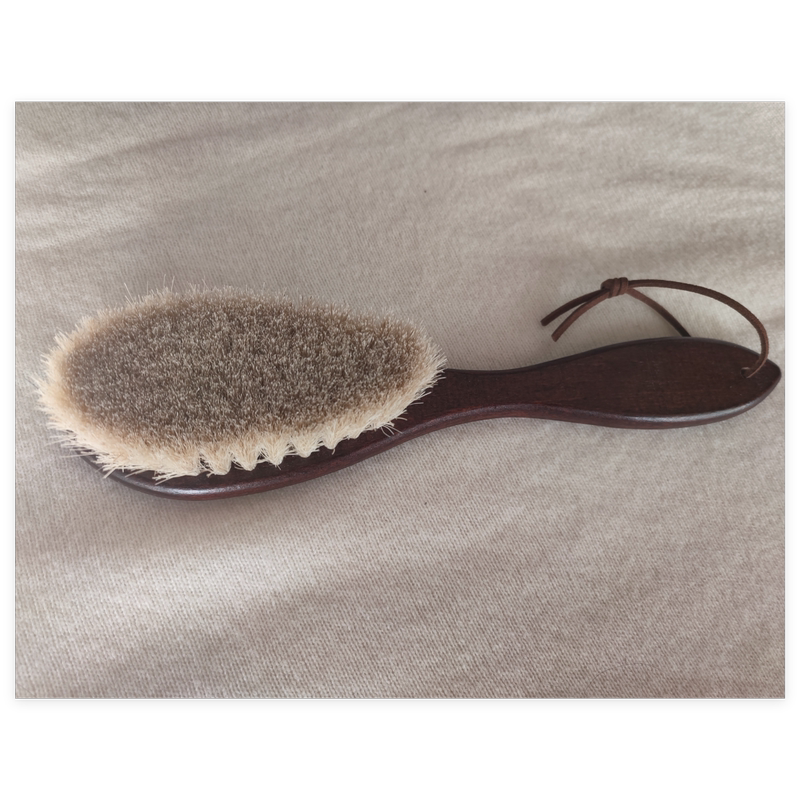 【100% Horsehair】Horsehair Clothing Brush, Special Care Brush for Wool and Cashmere