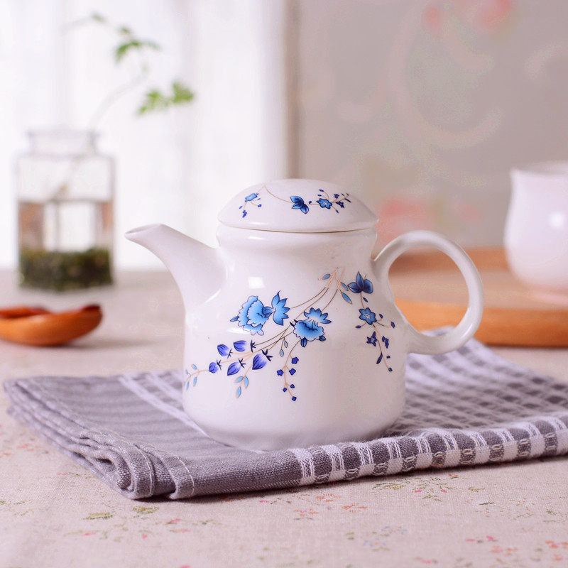 European Ceramic Oil Pot Small Oil Bottle Soy Sauce Pot Table Oil Vinegar Pot Soy Sauce Pot Kitchen Seasoning Pot