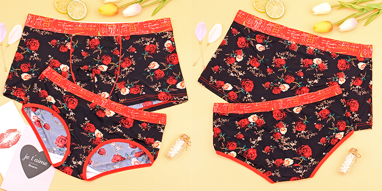 Cặp vợ chồng đồ lót băng lụa siêu mỏng dễ thương sáng tạo nam boxer nữ tam giác gợi cảm thoáng khí cá tính bộ đồ lót shop đồ lót