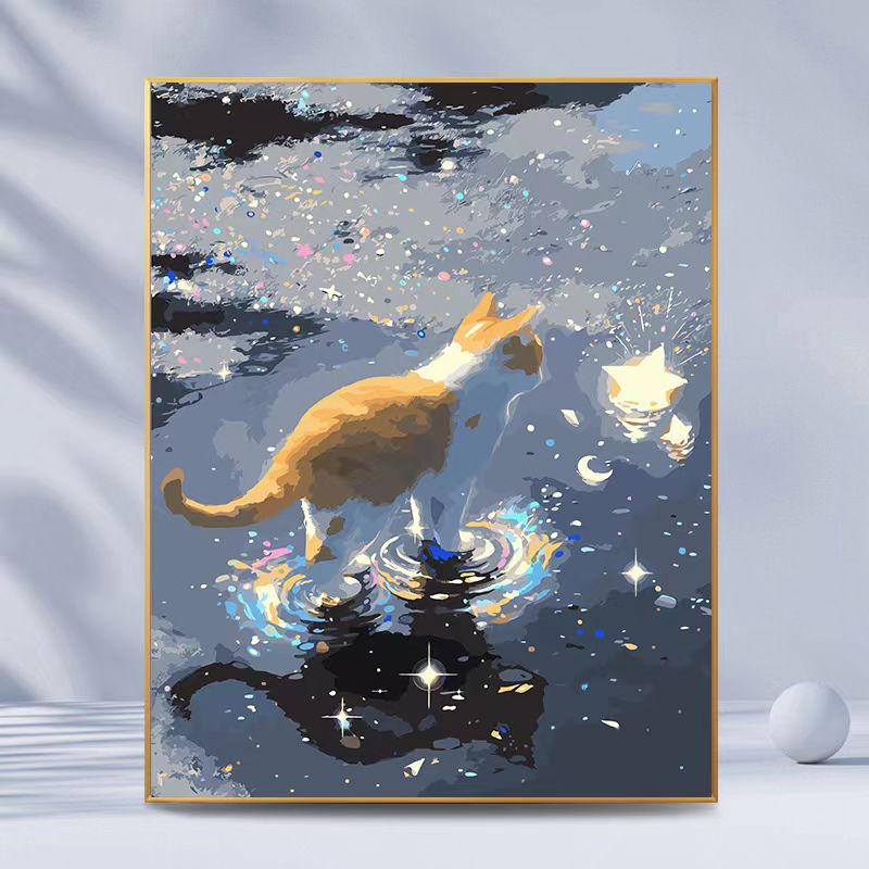 手残党逆袭！宝藏湾数字油画DIY蝴蝶画成高级感挂画全过程曝光