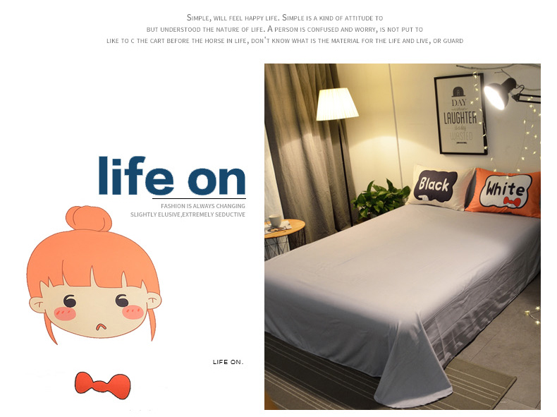 Bộ đồ giường cotton bốn mảnh màu đỏ ngộ nghĩnh sáng tạo hoạt hình giường bông 笠 cặp đôi cá tính 1,5 / 1,8m bộ chăn ga gối đẹp