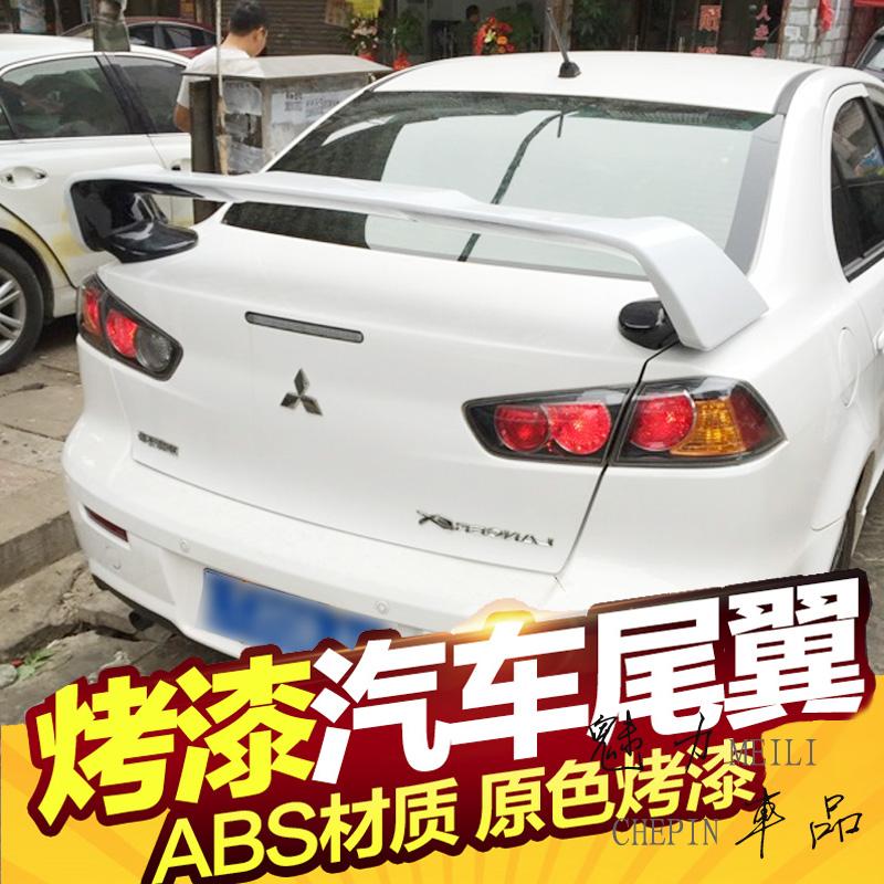Mitsubishi wing god tail EVO ten generation fixed wind wing high tail two-color paint sports version ABS modification